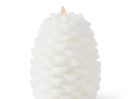 White Wax Snowy Pinecone Large Online Sale