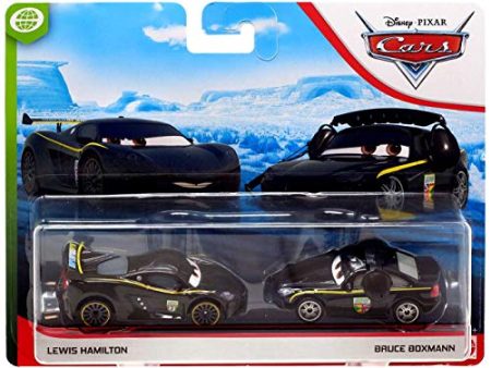 Disney Cars 1:55 Scale Die Cast Car Set Lewis Hamilton and Bruce Boxmann For Cheap