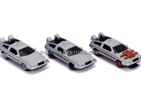 Jada Diecast Metal Nano Hollywood Rides  1.65  Back to the Future 3 pack Discount