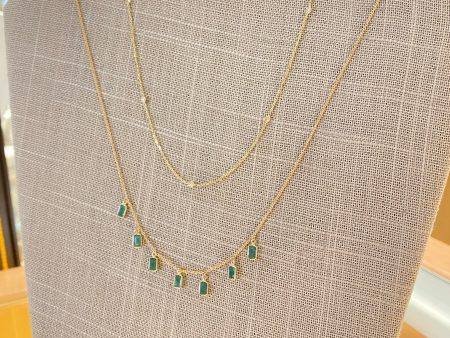 14kt Gold Emerald Necklace For Cheap