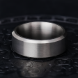 8mm Beveled Titanium Ring on Sale