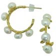 Small Gold Pearl Hoops Cheap