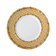 Bamboo Caning Melamine Salad Plate Online