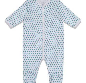 Infant Mint Hearts Footie Pajamas Fashion