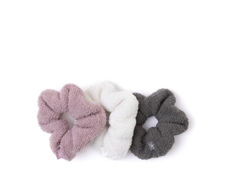 CozyChic 3pc Scrunchie Set-Cream Multi Cheap