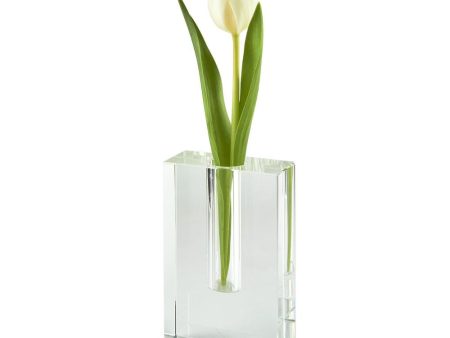 Crystal Rectangle Bud Vase- Short Online