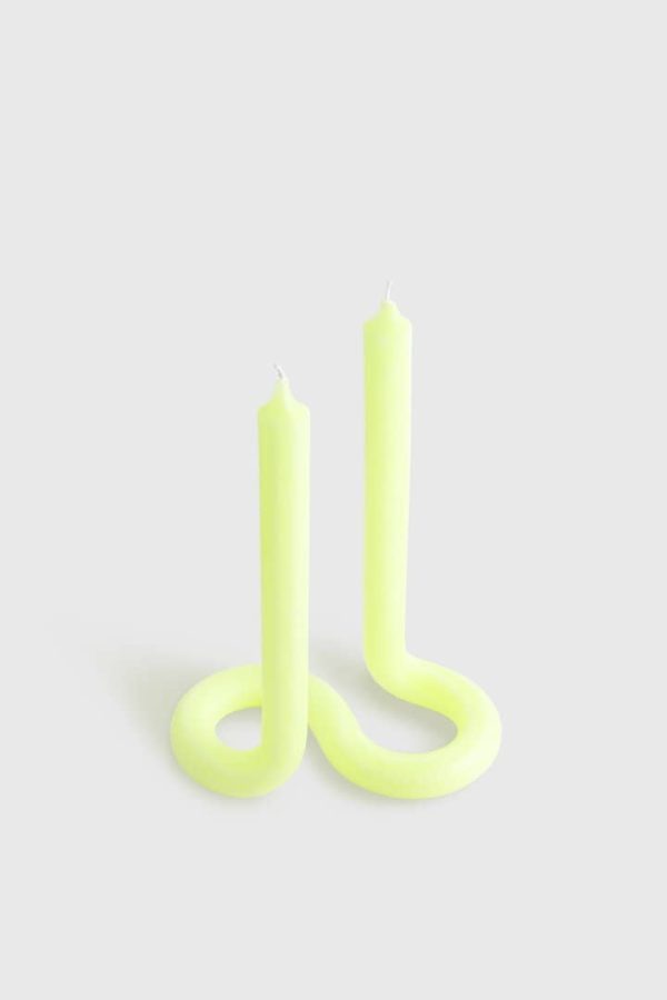 Twist Yellow Candle For Sale