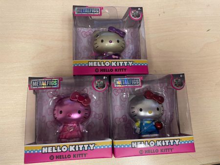 Jada Diecast Metal  2.5  Hello Kitty Set- Silver Gold Pink Figure Discount