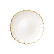 Baroque Glass Salad Plate, White For Discount