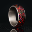 Hellfire Halo Glowstone Ring on Titanium Online Sale