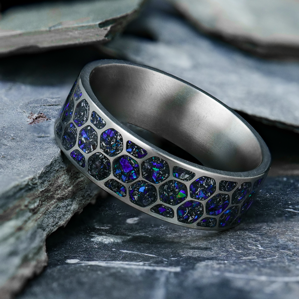 Hexagon Lavender Star Dust™ Ring Online now