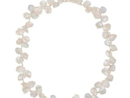 Caspian White Keshi Cluster Pearl Necklace Online