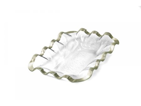 Ruffle Platinum Bread Basket Discount