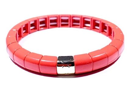 Tile Tube Bracelet - Coral Cheap