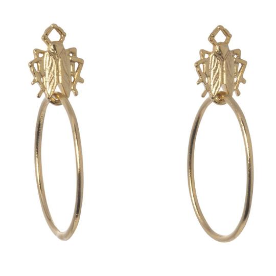 Tiny Goldbug Hoop Earrings Sale