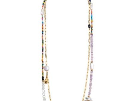 Take Two Necklace in Rainbow Sale