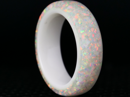 Pearl White Opal Dust Glowstone Ring For Discount