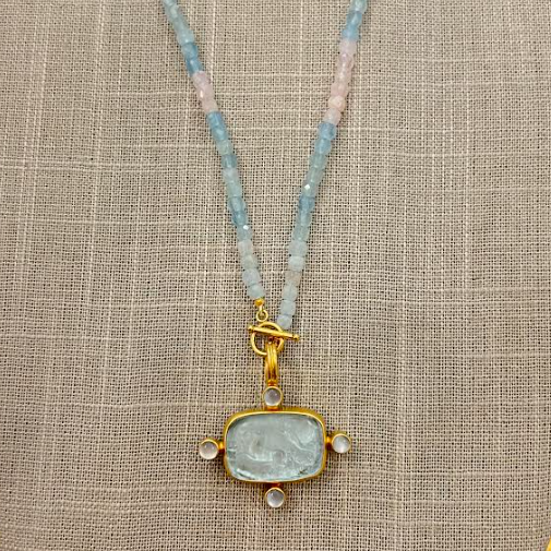 Two Piece Italian Glass Necklace Hot on Sale