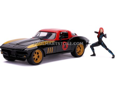 Jada Diecast Metal Hollywood Rides 1:24 MARVEL â€“ 1963 CORVETTE W BLACK WIDOW Sale