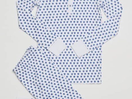 Kids Blue Heart Pajamas For Discount