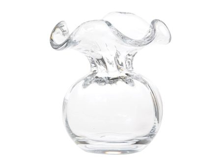 Hibiscus Glass Clear Bud Vase For Sale