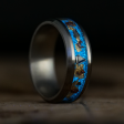 Regal Glowstone Ring on Titanium | Meteorite, Copper, and Gold Leaf For Discount