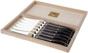 Berlingot Black Steak Knives Set of 6 For Discount