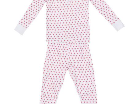 Kids Pink Heart Pajamas Cheap