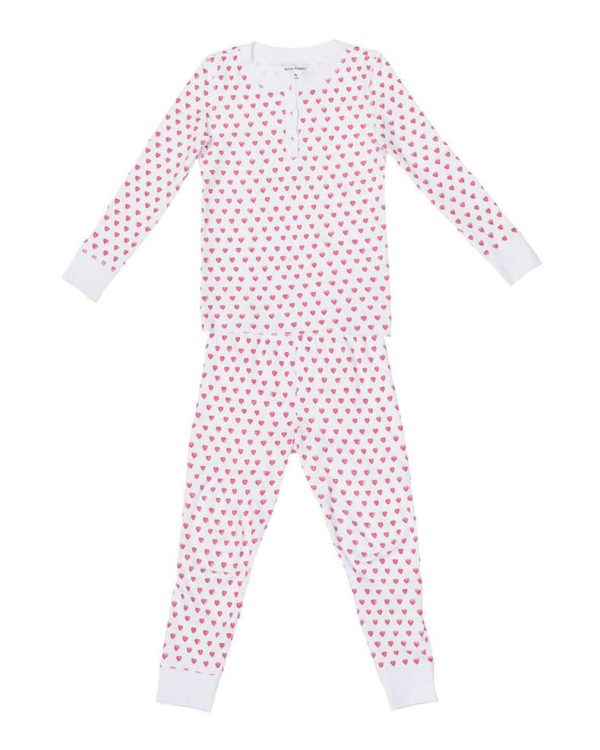 Kids Pink Heart Pajamas Cheap