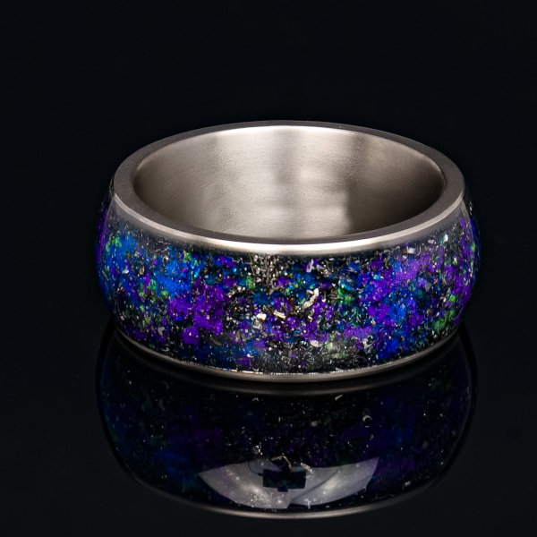 Starry Night Halo Glowstone Ring on Titanium For Cheap