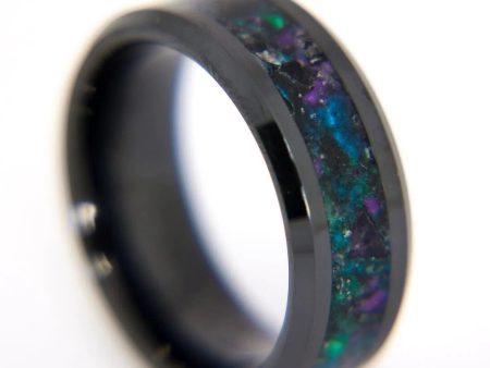 Deep Space Black Ceramic Glowstone Ring Discount