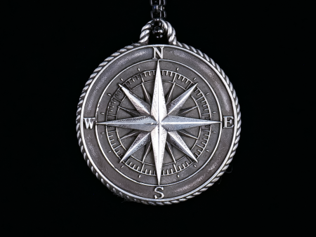 Sterling Silver Compass Pendant Online Sale