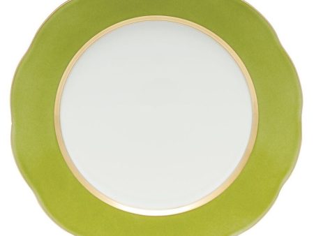 Silk Ribbon Olive Service Plate on Sale