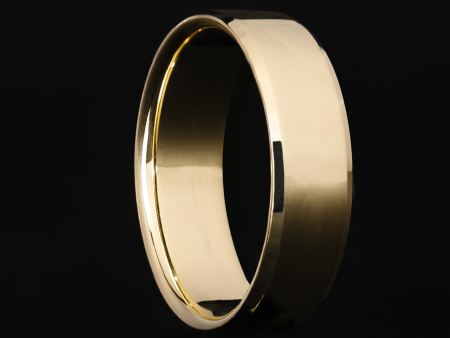 6mm Beveled Gold Ring Discount