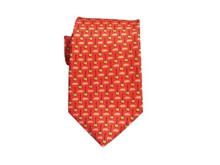 Coral Pig Pickin  Tie on Sale