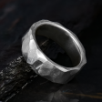 8mm Obsidian Sterling Silver Ring For Sale