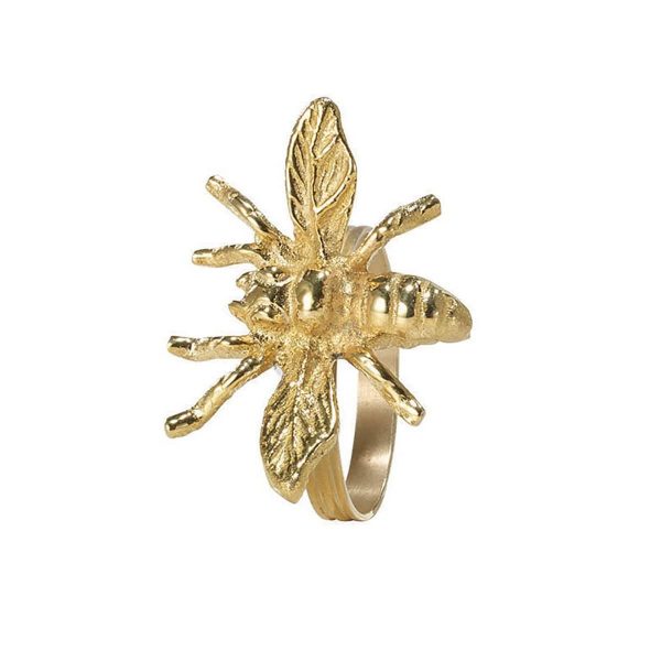 Gold Bee Napkin Rings Discount