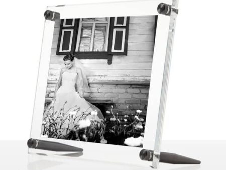 Acrylic Bevel Tabletop Float Frame for 5  by 7  Photos - Graphite on Sale