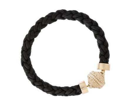 Black Bolo Leather Bracelet For Cheap