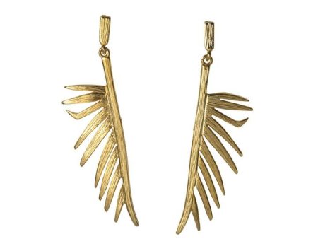 Goldbug Palmetto Frond Drop Earrings Fashion