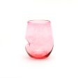 Saban Glass Stemless Sheer Wine Thumby - Gold Ruby Extra Light on Sale