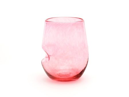 Saban Glass Stemless Sheer Wine Thumby - Gold Ruby Extra Light on Sale