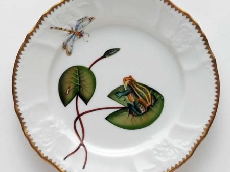 Seascape-Waterlily Frog On Lily Pad Salad Plate For Sale