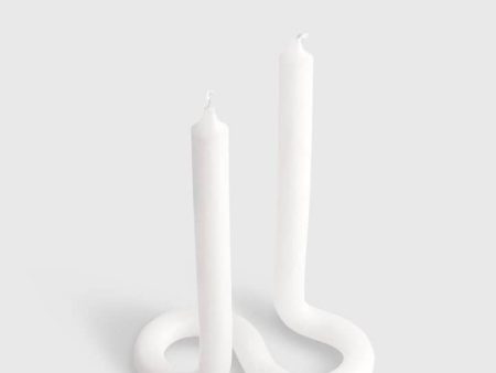 Twist White Candle Sale