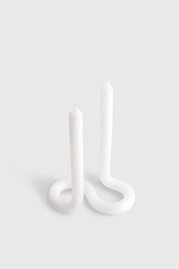 Twist White Candle Sale