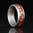 Regal Glowstone Ring on Titanium | Meteorite, Copper, and Gold Leaf For Discount