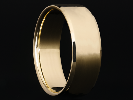 8mm Beveled Gold Ring Supply