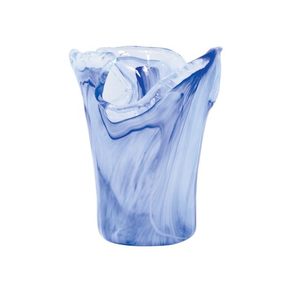 Onda Glass Cobalt Vase, Small Online Hot Sale