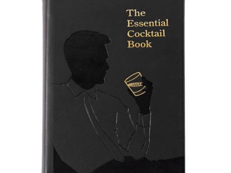 Black Leather Essential Cocktail Book For Sale