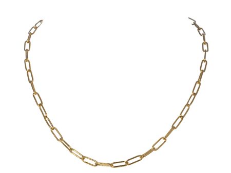 18 inch Gold-Plated Paperclip Necklace Discount